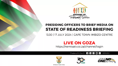 PRESIDING OFFICERS TO BRIEF MEDIA ON STATE OF READINESS FOR OPENING OF PARLIAMENT ADDRESS 2024